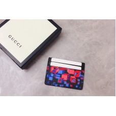 Gucci ‎628470 Square G space print card case in Supreme canvas