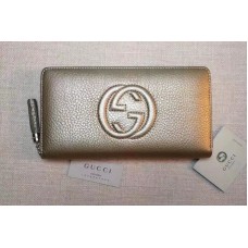 Gucci 308004 Soho Original Leather Zip Around Wallets Gold