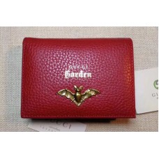 Gucci Garden Bat Leather Card Case 516938 Red