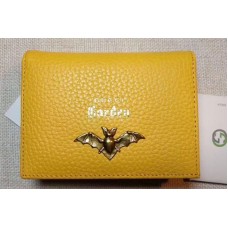 Gucci Garden Bat Leather Card Case 516938 Yellow