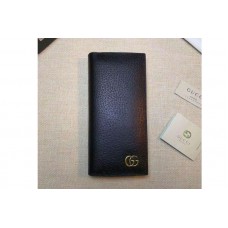 Gucci GG Marmont Black Original Leather Long Wallet 428740 Black