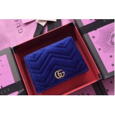 Gucci GG Marmont Card Case 466492 Blue