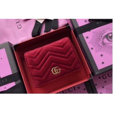 Gucci GG Marmont Card Case 466492 Red