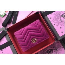 Gucci GG Marmont Card Case 466492 Rosy