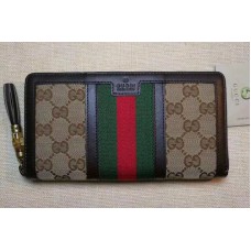 Gucci Rania GG Canvas Zip Around Wallets 353651 Black