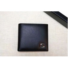 Gucci 308795 Calfskin Leather Bi-fold Wallet Black