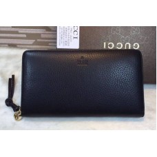 Gucci 323397 Bree Leather Zip Around Wallet Black