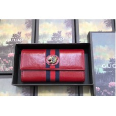 Gucci 573789 Rajah continental wallet Red Leather