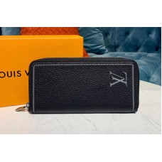 Louis Vuitton M68228 LV Zippy Vertical Wallet Black Taurillon leather