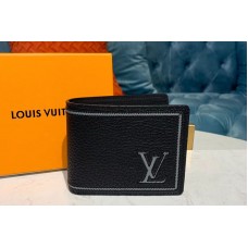 Louis Vuitton M68236 LV Multiple Wallet Black Taurillon leather