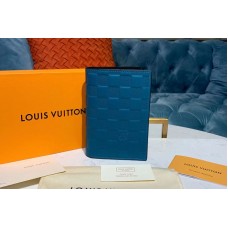 Louis Vuitton N60181 LV Passport Cover Wallets Blue Damier Infini Leather