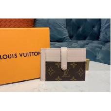 Louis Vuitton M61730 LV Card Holder Wallet Monogram Canvas And Beige Calf Leather