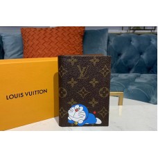 Louis Vuitton M64411 LV Passport Cover Wallet Monogram canvas With Doraemon