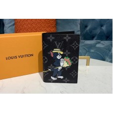 Louis Vuitton M64411 LV Passport Cover Wallet Monogram Eclipse Canvas With Tom And Jerry