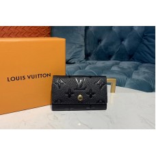 Louis Vuitton M64421 LV 6-Key Holder Black Monogram Empreinte leather