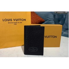 Louis Vuitton M64411 LV Passport cover Wallet Black Taiga leather