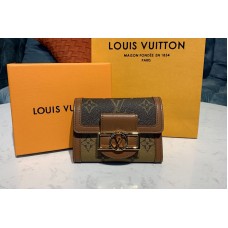 Louis Vuitton M68725 LV Dauphine compact wallet in Monogram and Monogram Reverse coated canvas