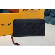 Louis Vuitton M62121 LV Zippy wallet Navy Blue/Red Monogram Empreinte Leather