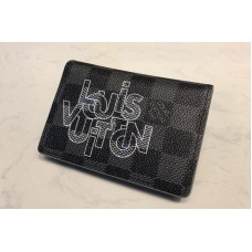 Louis Vuitton N60300 LV Pocket Organizer Wallet In Damier Graphite Canvas