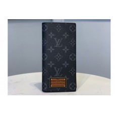 Louis Vuitton M61697 LV Brazza Wallet in Monogram Eclipse Canvas