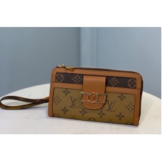 Louis Vuitton M69162 LV Dauphine Wallet in Monogram and Monogram Reverse coated canvas