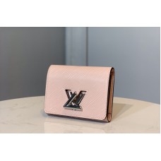 Louis Vuitton M62934 LV Twist compact wallet in Pink Epi leather