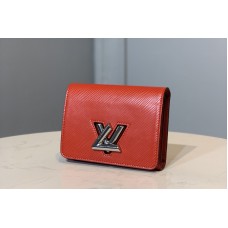 Louis Vuitton M64413 LV Twist compact wallet in Red Epi leather