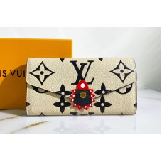 Louis Vuitton M69514 LV Crafty Sarah wallet in Cream Monogram Empreinte Leather