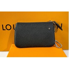 Louis Vuitton M69532 LV Key Pouch In Black Mahina leather