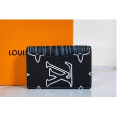 Louis Vuitton M69737 LV Pocket Organizer Wallet in Monogram Eclipse coated canvas and cowhide leather