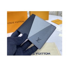 Louis Vuitton M60895 LV Multiple wallet in Gray monochrome Taiga leather