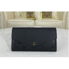 Louis Vuitton M61182 LV Sarah wallet Black Monogram Empreinte leather