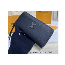 Louis Vuitton M62622 LV Lockme Zippy wallet in Black Calf leather