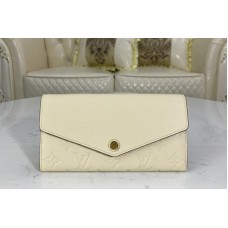 Louis Vuitton M64081 LV Sarah wallet in Creme off-white Monogram Empreinte leather