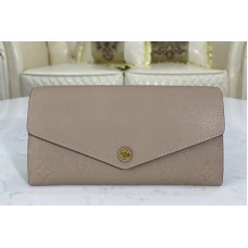 Louis Vuitton M68708 LV Sarah wallet Touterelle Beige Monogram Empreinte leather