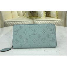 Louis Vuitton M69215 LV Zippy wallet in Blue Mahina calf leather