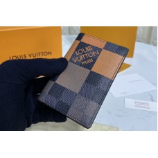 Louis Vuitton N40422 LV Pocket Organizer Wallet in Orange Damier Graphite Giant coated canvas