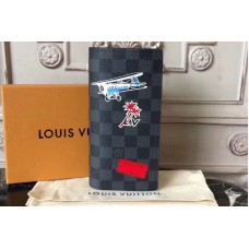 Louis Vuitton N62665 Damier Graphite Canvas Brazza Wallet