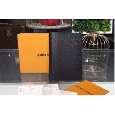 Louis Vuitton M64503 Passport Cover Taiga Leahter Black