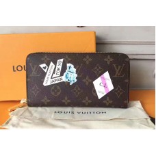 Louis Vuitton M60017 Monogram Canvas Zippy Wallet with Print