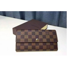 Louis Vuitton N61734 Damier Ebene Canvas Sarah Wallet