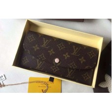 Louis Vuitton M61289 Monogram Canvas Emilie Wallet Rose Ballerine