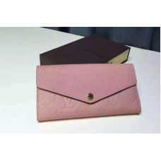 Louis Vuitton M61291 Monogram Empreinte Sarah Wallet Rose Ballerine