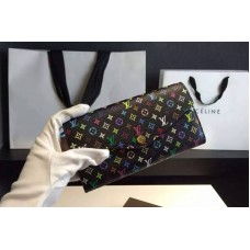 Louis Vuitton M60668 Monogram Multicolore Sarah Wallet Black