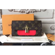 Louis Vuitton M62566 Flower Lock Monogram Canvas Wallet Red