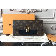 Louis Vuitton M62577 Flower Lock Monogram Canvas Wallet Black