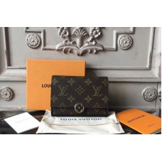 Louis Vuitton M64587 Flore Compact Monogram Canvas Wallet Black