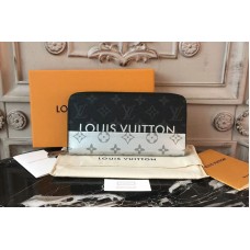 Louis Vuitton Monogram Silver Canvas Zippy Wallet M60017