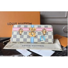 Louis Vuitton N60109 Clemence Wallet Damier Azur Canvas