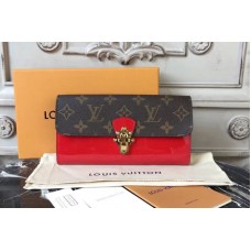 Louis Vuitton M61719 Cherrywood Wallet Patent Leather With Monogram canvas Red